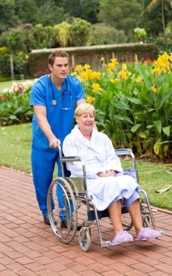Male nurse and patient stock image_ Image of helping - 14220205